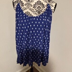 Old Navy Blue Patterned Women's Top